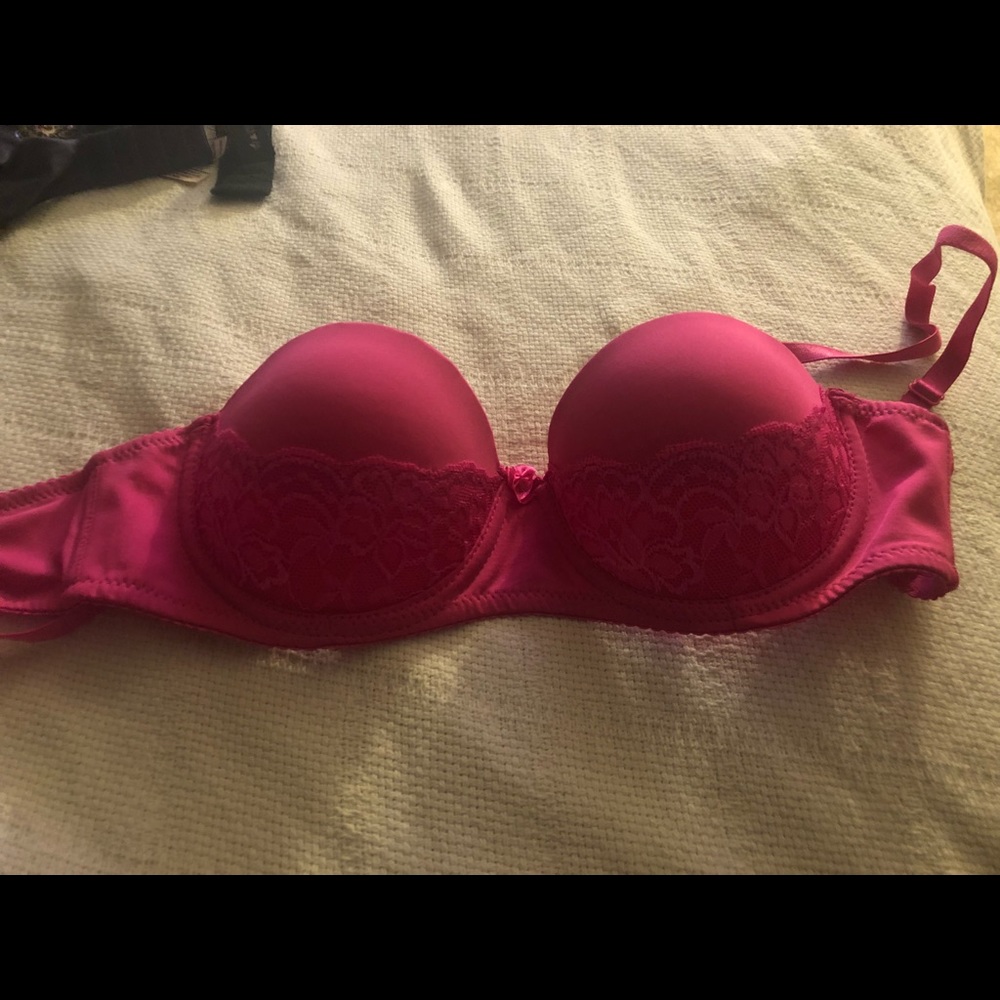 Hot pink bra